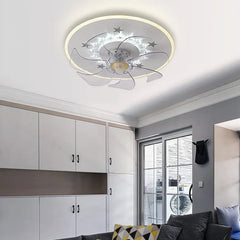 Ceiling Fan With Light For Bedroom Minori Metal & Acrylic Led Ip20