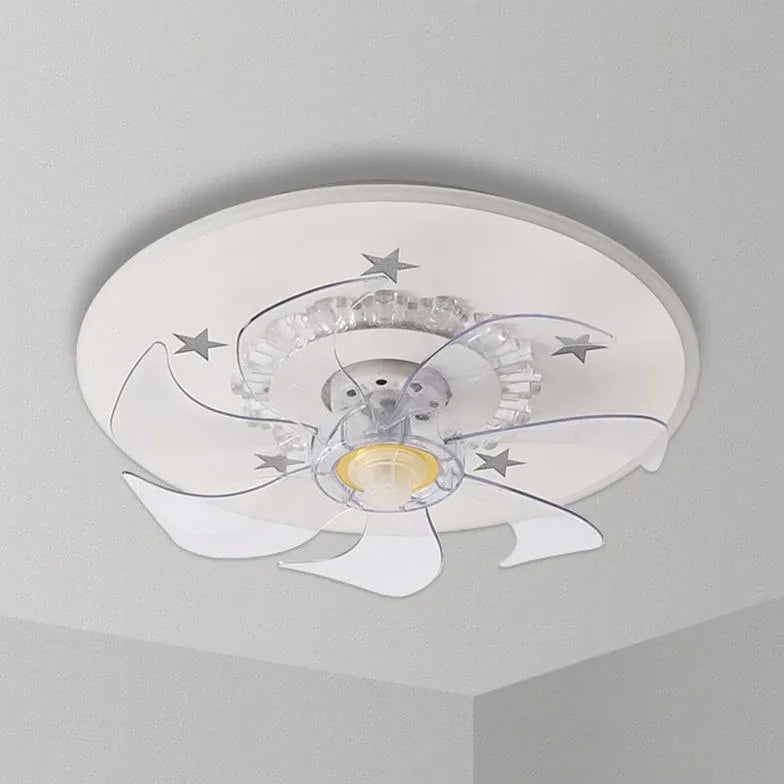 Ceiling Fan With Light For Bedroom Minori Metal & Acrylic Led Ip20