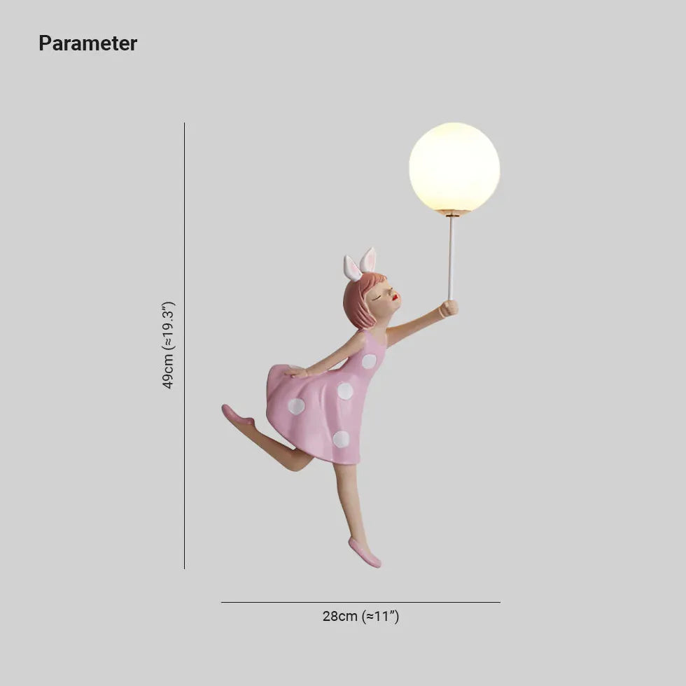 Pink Single Arm Wall Light For Children's Room Minori Pv Led