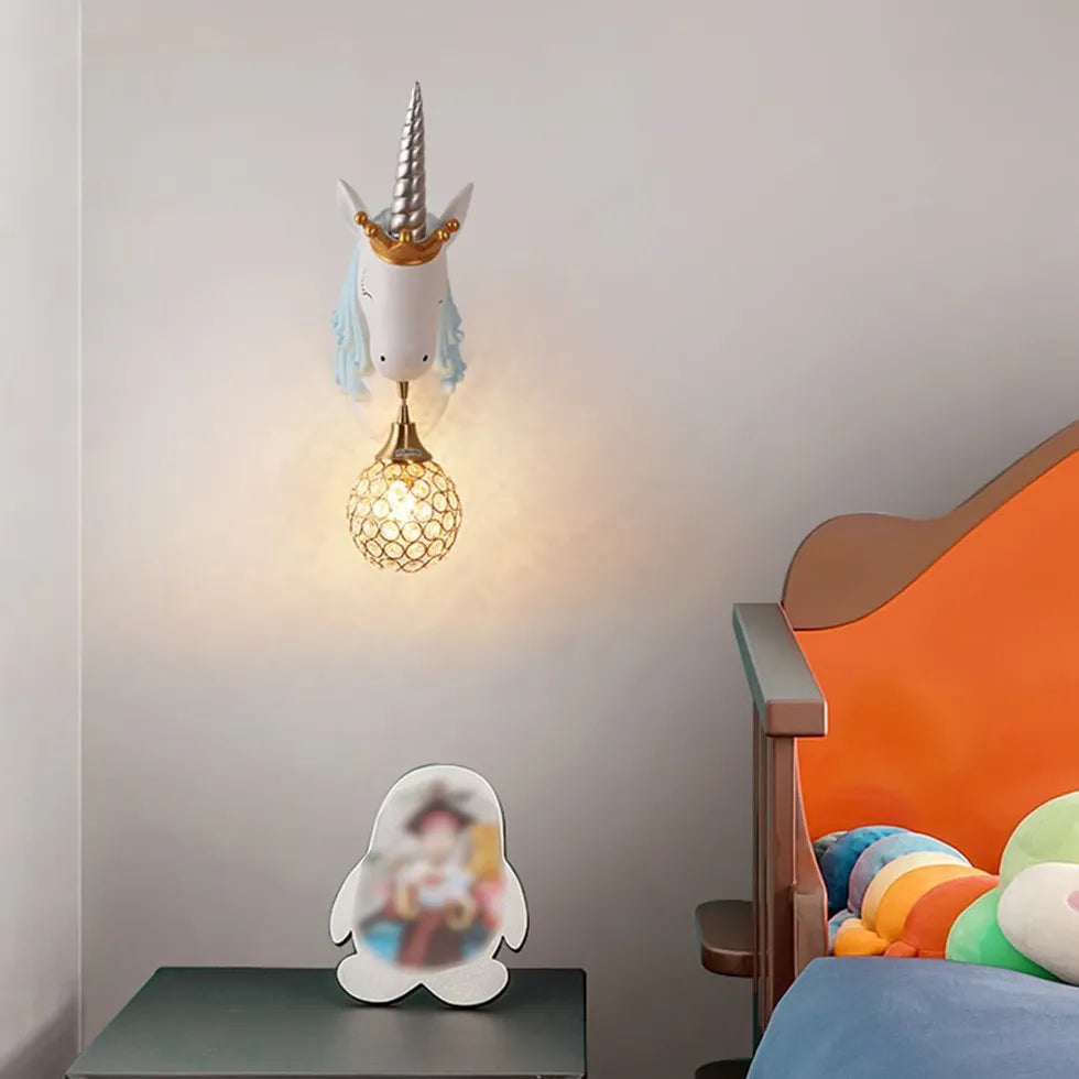 Blue Single Arm Wall Light For Children's Room Minori Pv Ip20 Led