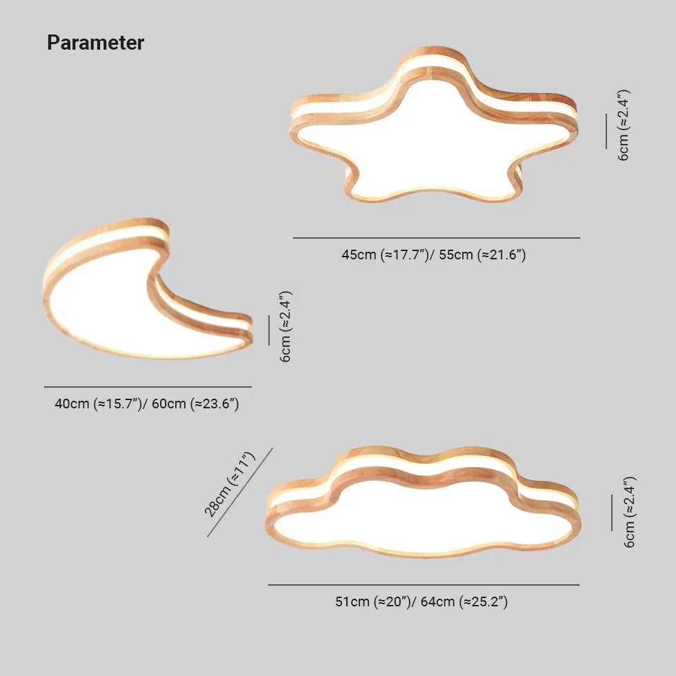 Low Ceiling Light For Children's Room Wood Wood