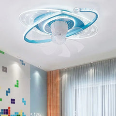 Ceiling Fan With Light For Bedroom Oval Minori Metal