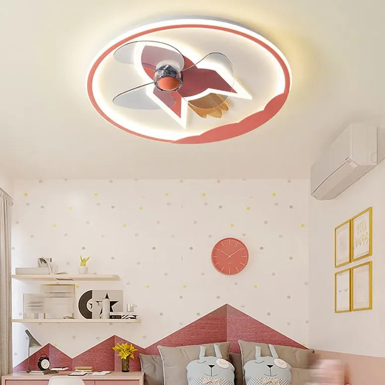 Ceiling Fan With Light For Bedroom Minori Metal Led