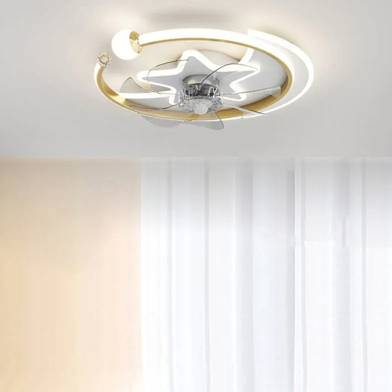 Ceiling Fan With Light For Bedroom Minori Metal Led Dimmable Ip20