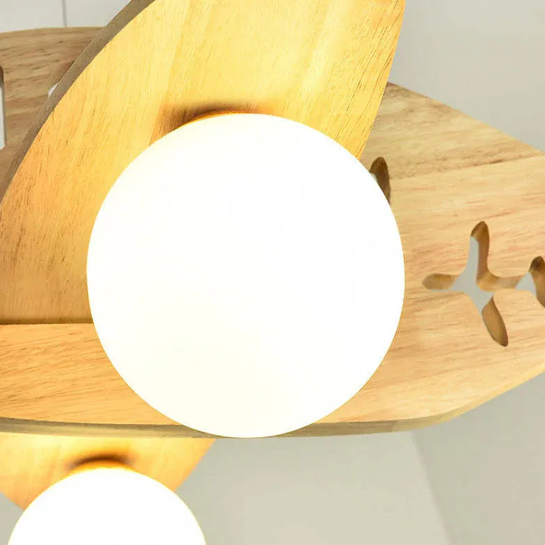 Statement Pendant Light For Bedroom Minori Wood Ip20 Led