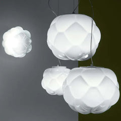 White Light Single Pendant For Bedroom Bostock Glass