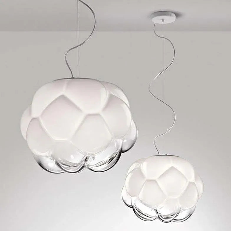 White Light Single Pendant For Bedroom Bostock Glass