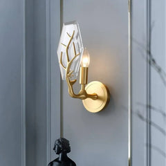 Gold Single Arm Wall Light For Bedroom Modern Metal Led Ip20