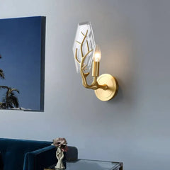 Gold Single Arm Wall Light For Bedroom Modern Metal Led Ip20