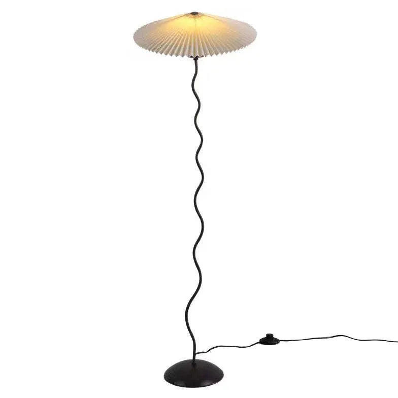 Floor Lamp For Bedroom Renee Metal & Fabric Plug