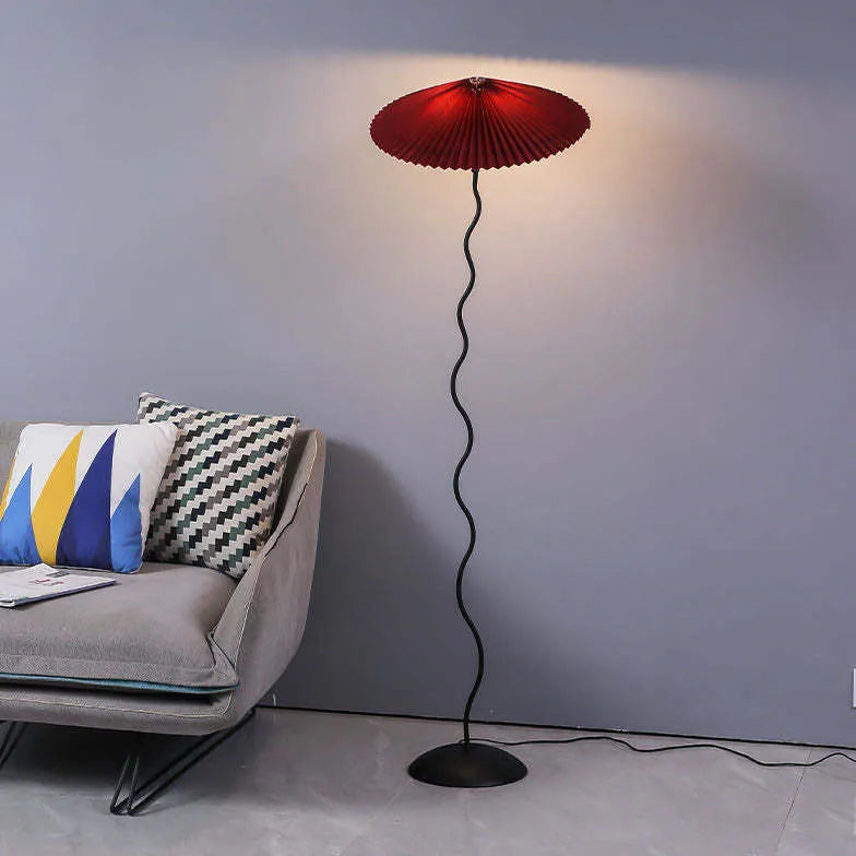 Floor Lamp For Bedroom Renee Metal & Fabric Plug