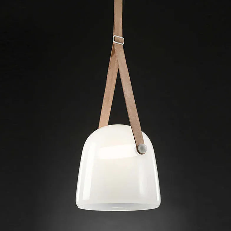 White Coloured Glass Pendant Light For Bedroom Cairns Glass Ip20