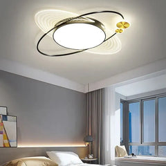 Black Nordic Simple Design Circle Led Flush Mount Ceiling