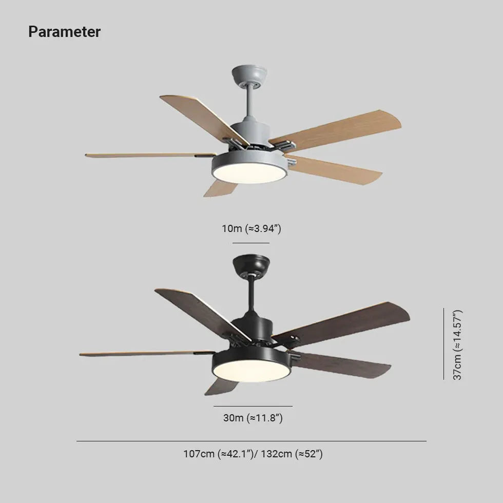 Ceiling Fan With Light For Study Room Morandi Metal Ip20 Dimmable Led