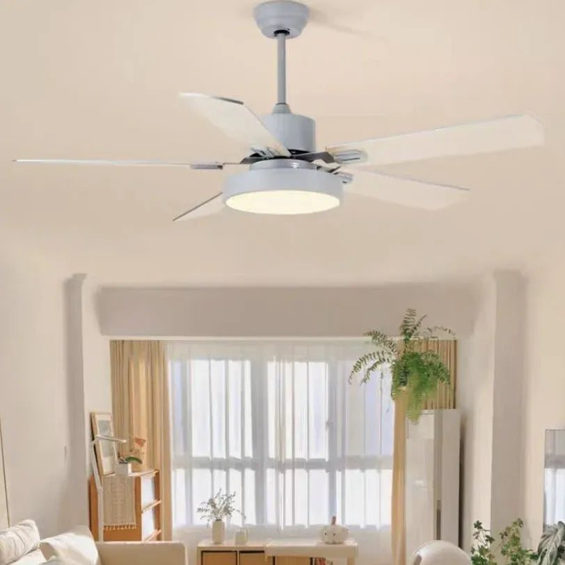 Ceiling Fan With Light For Study Room Morandi Metal Ip20 Dimmable Led