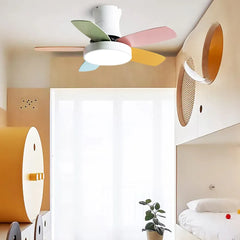 Ceiling Fan With Light For Study Room Morandi Metal & Abs Dimmable Led Ip20