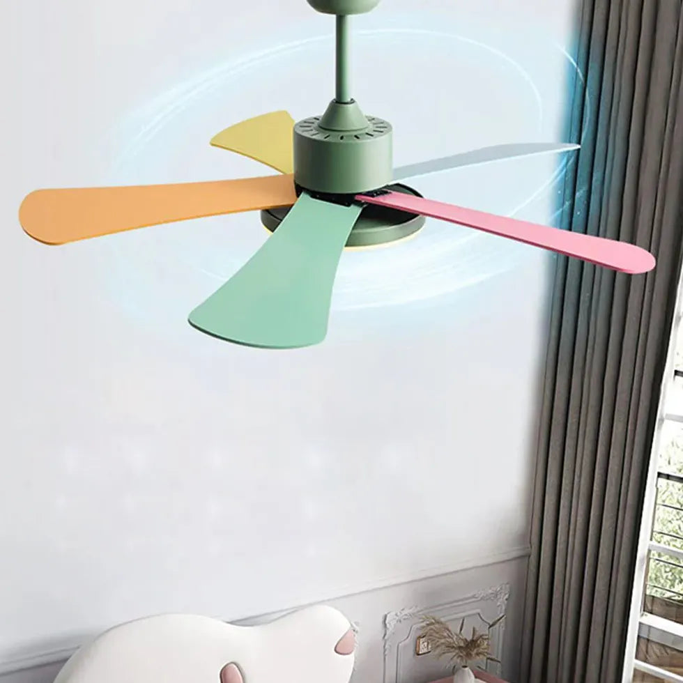 Ceiling Fan With Light For Study Room Morandi Metal Led