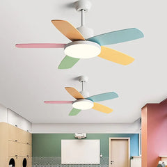 Ceiling Fan With Light For Study Room Morandi Metal Led