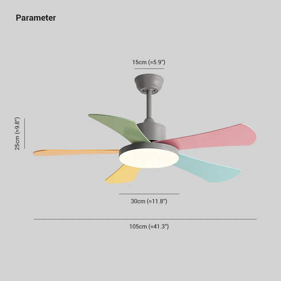 Ceiling Fan With Light For Study Room Morandi Metal Led