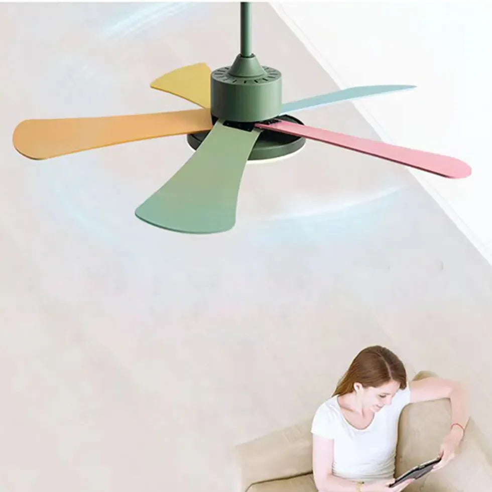 Ceiling Fan With Light For Study Room Morandi Metal Led