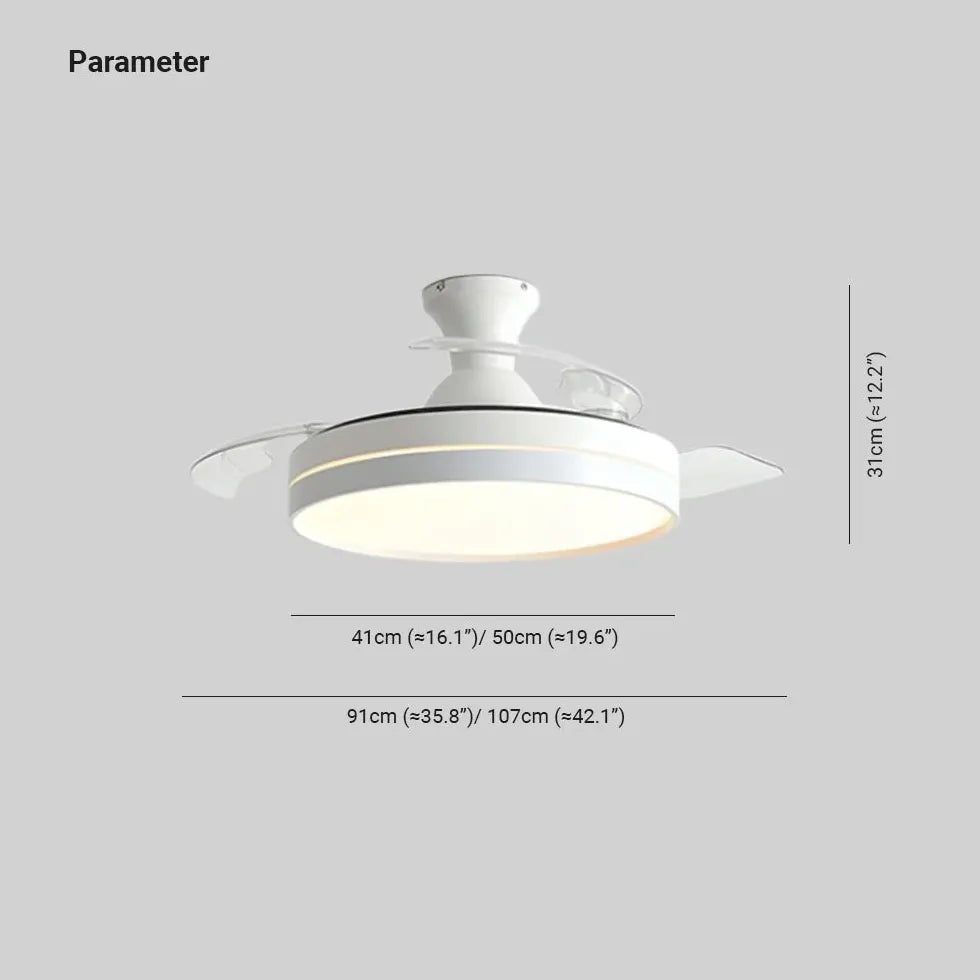 Ceiling Fan With Light For Bedroom Morandi Metal Dimmable Ip20