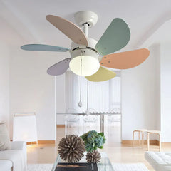 Ceiling Fan With Light For Study Room Morandi Metal & Acrylic Led Ip20