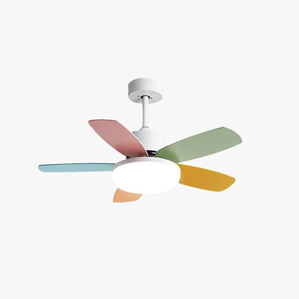 Ceiling Fan With Light For Study Room Morandi Metal & Abs Led