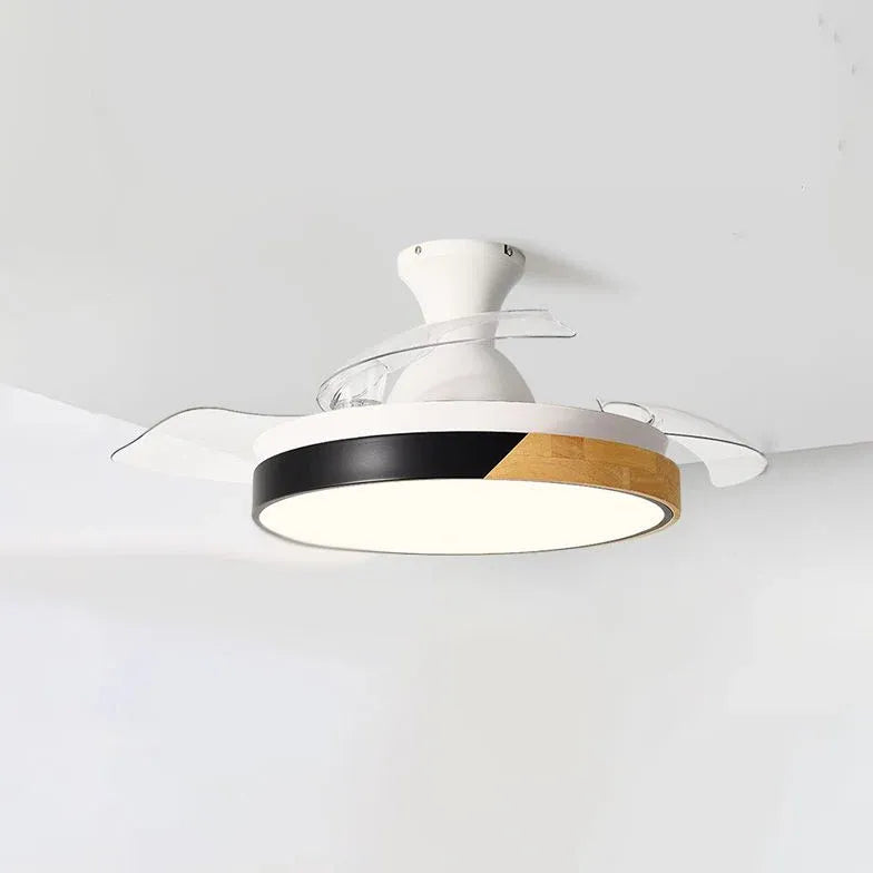 Ceiling Fan With Light For Bedroom Morandi Wood Led Dimmable