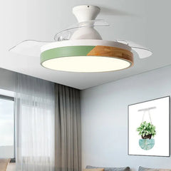 Ceiling Fan With Light For Bedroom Morandi Wood Led Dimmable