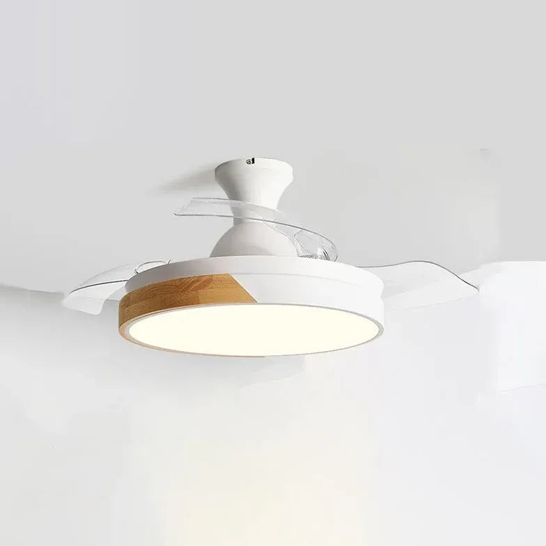 Ceiling Fan With Light For Bedroom Morandi Wood Led Dimmable