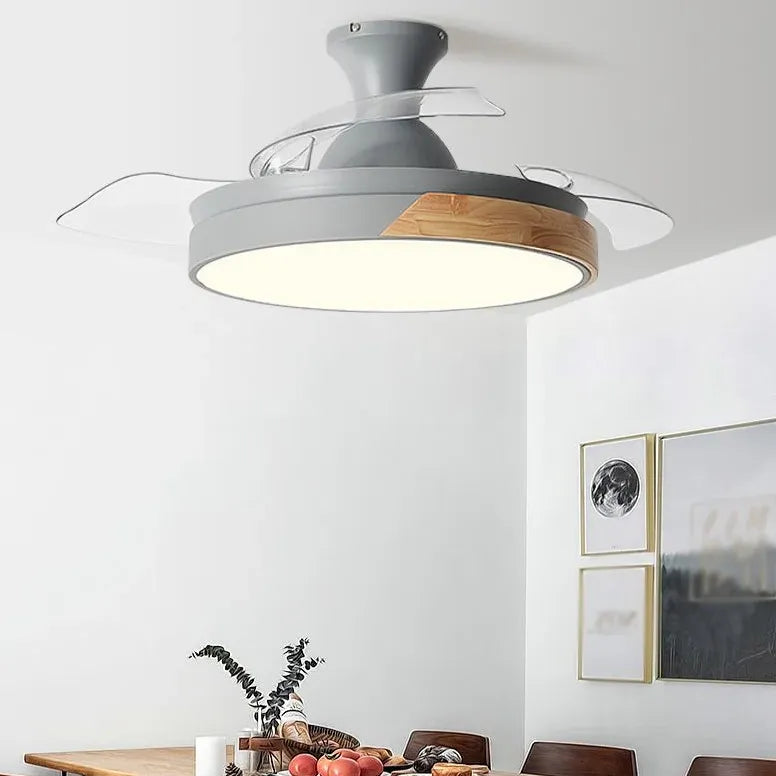 Ceiling Fan With Light For Bedroom Morandi Wood Led Dimmable