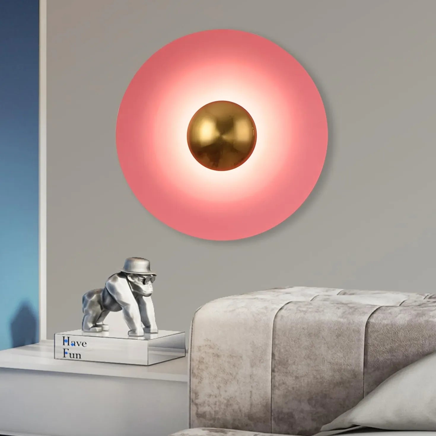 Flush Wall Light For Bedroom Morandi Metal Led Ip20