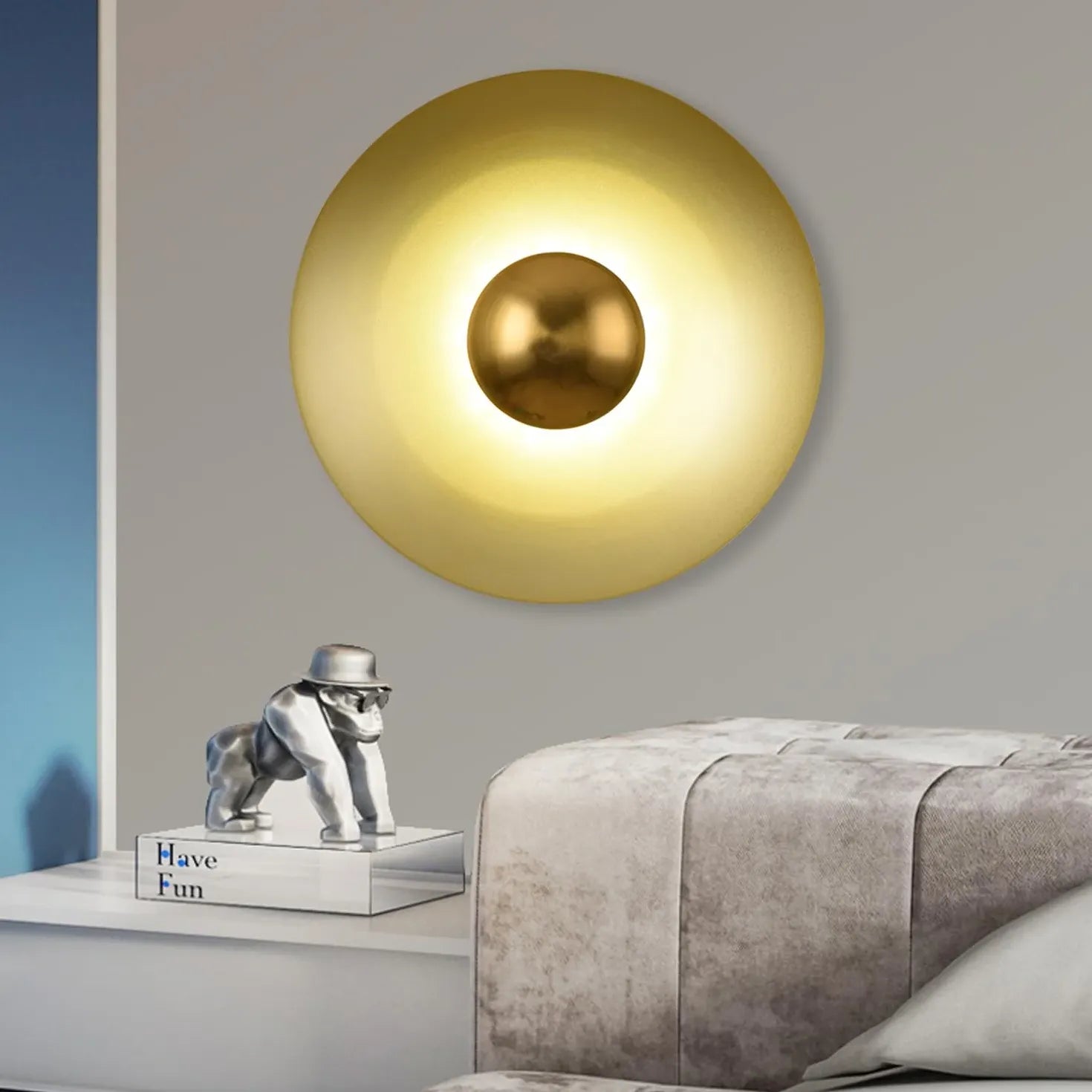 Flush Wall Light For Bedroom Morandi Metal Led Ip20