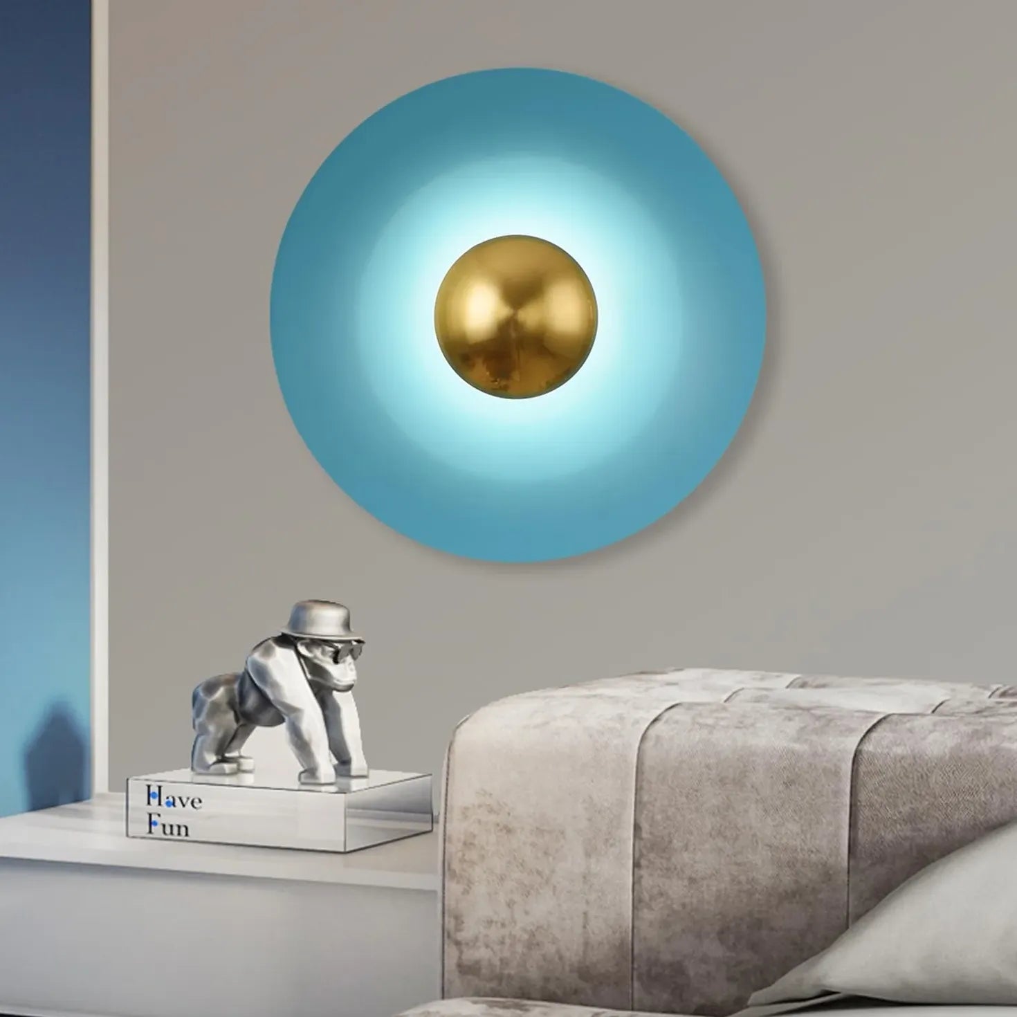 Flush Wall Light For Bedroom Morandi Metal Led Ip20