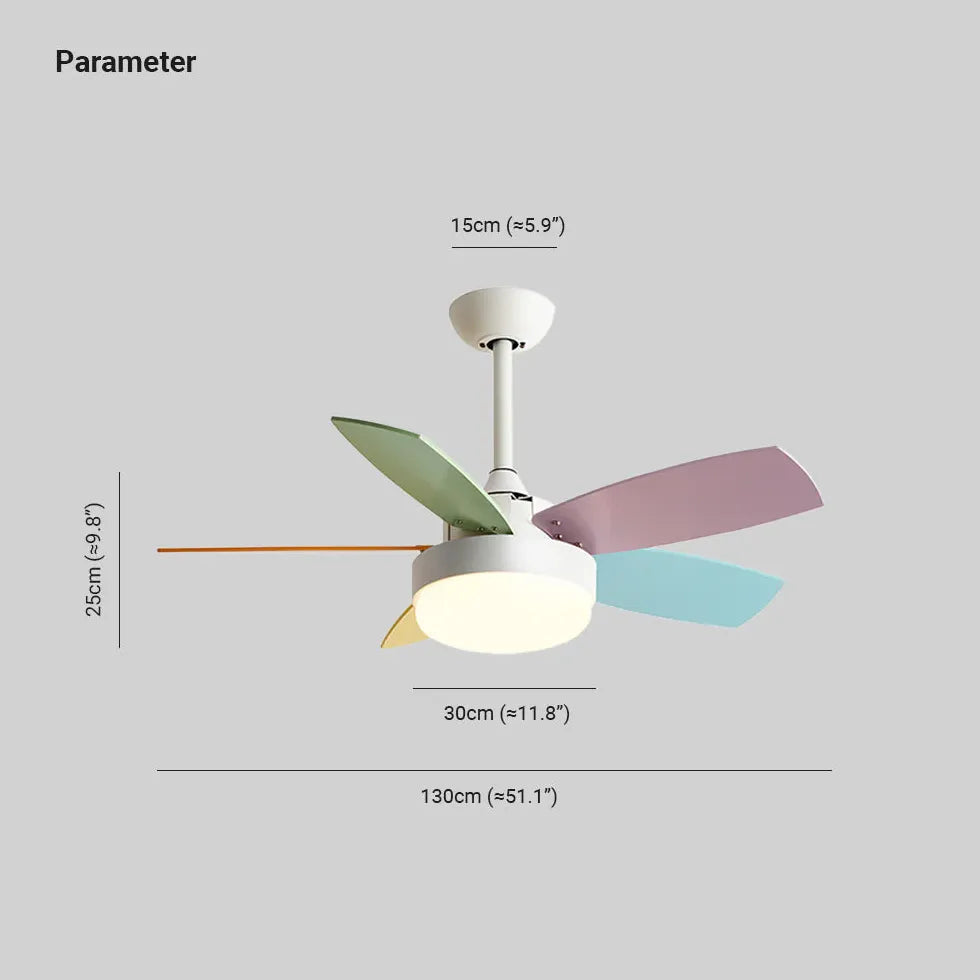 Ceiling Fan With Light For Study Room Morandi Metal