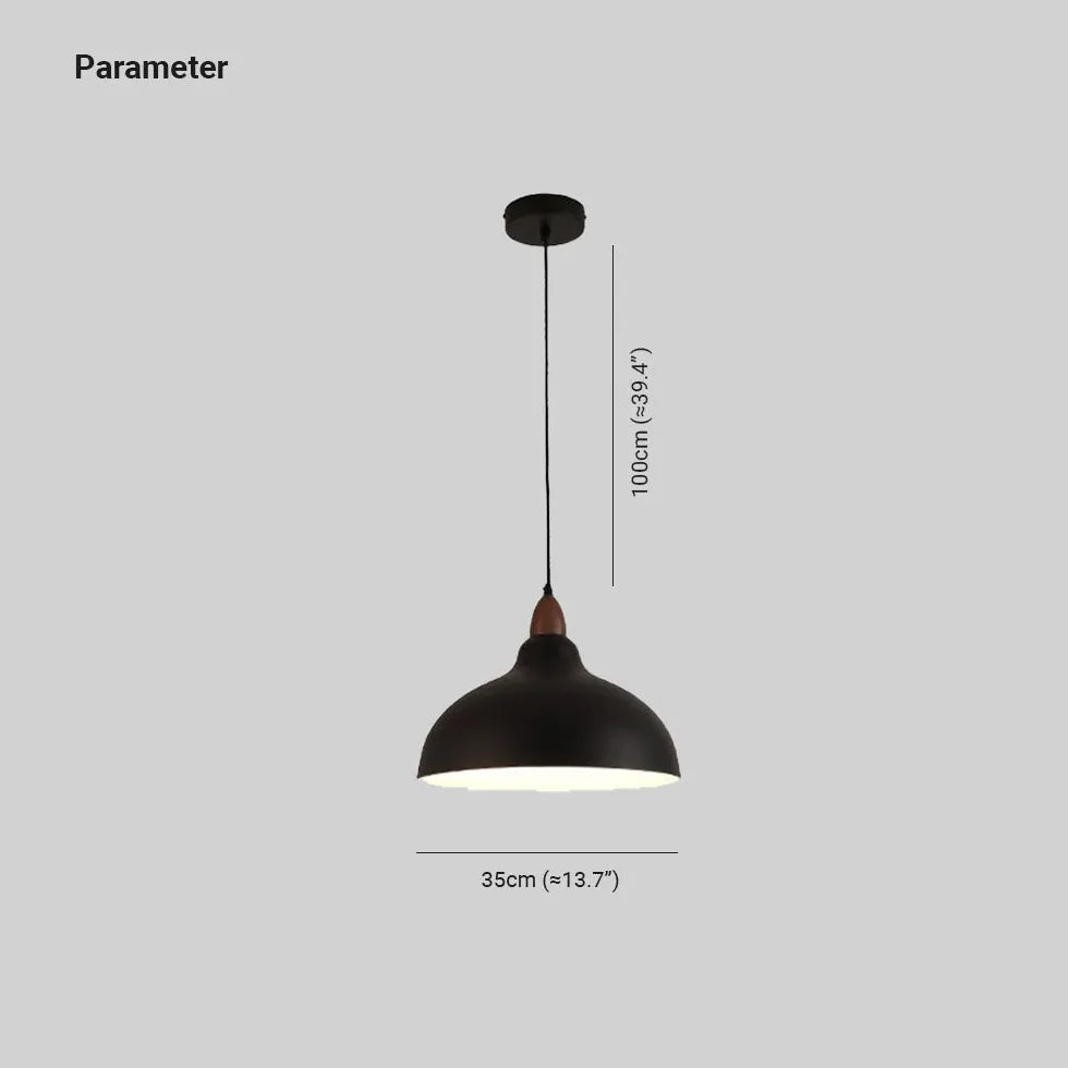 Black Light Single Pendant For Bedroom Morandi Metal Led Ip20