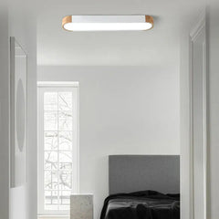 Low Ceiling Light For Bedroom Wood+macaron Wood Led