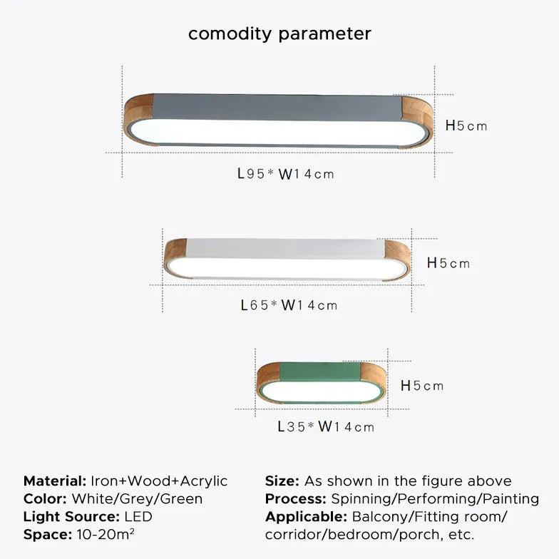 Low Ceiling Light For Bedroom Wood+macaron Wood Led