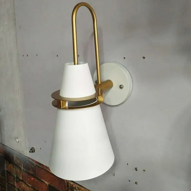 Black Single Arm Wall Light For Bathroom Cone Morandi Metal Ip44