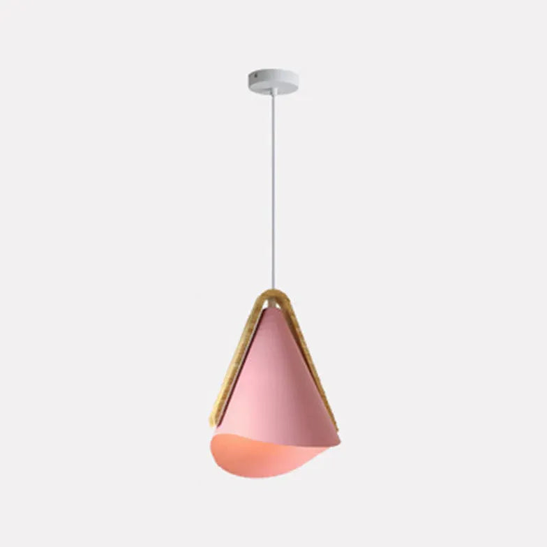 Chandelier For Bedroom Cone Morandi Wood Led