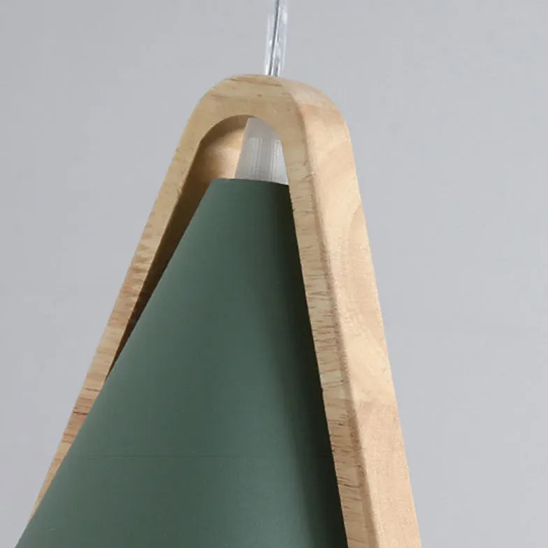 Chandelier For Bedroom Cone Morandi Wood Led