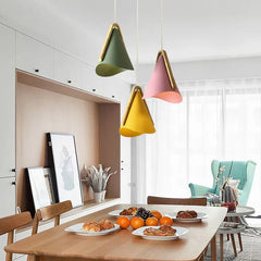 Chandelier For Bedroom Cone Morandi Wood Led