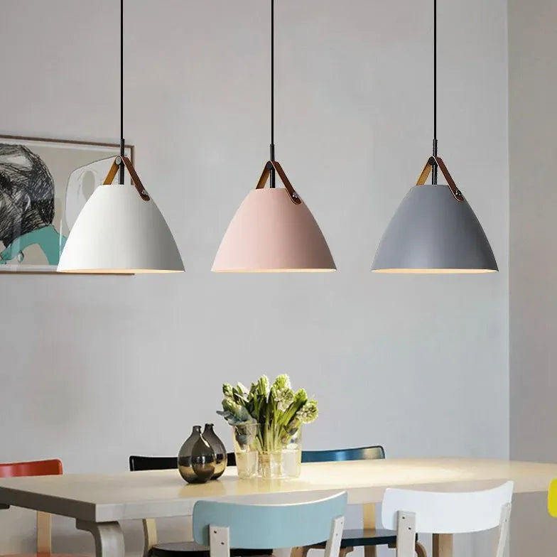 Black Light Single Pendant For Bedroom Morandi Metal Ip20