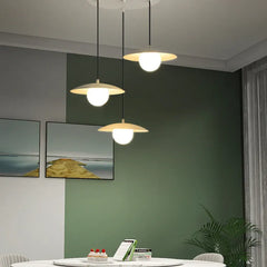 Bedside Pendant Light For Bedroom Morandi Metal & Glass Led Without Bulbs