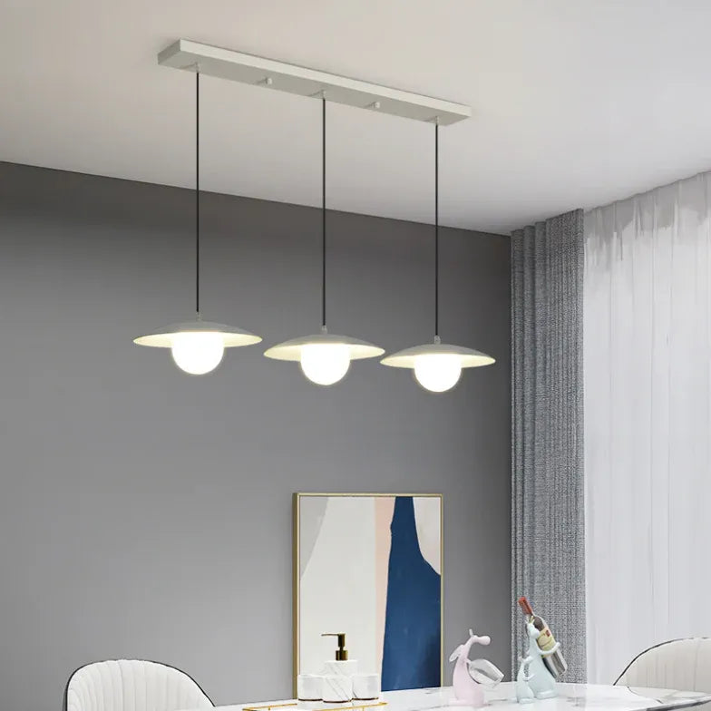 Bedside Pendant Light For Bedroom Morandi Metal & Glass Led Without Bulbs