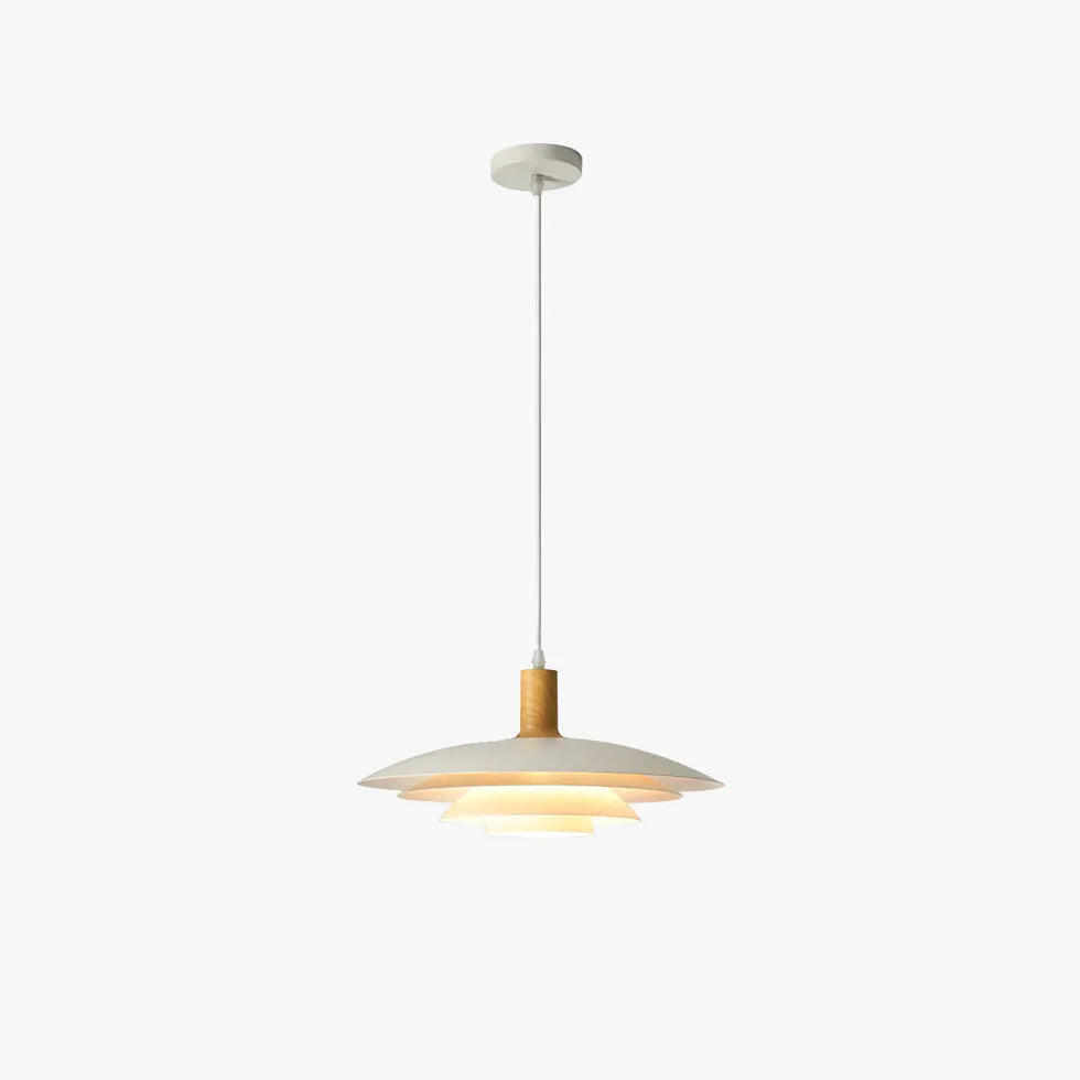 White Light Single Pendant For Bedroom Morandi Metal