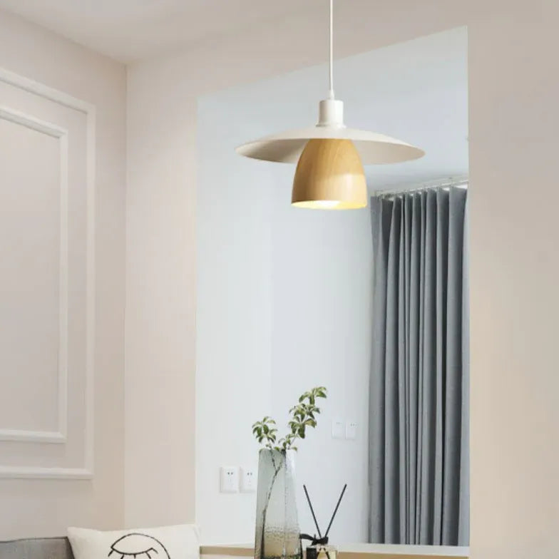 White Light Single Pendant For Bedroom Morandi Metal