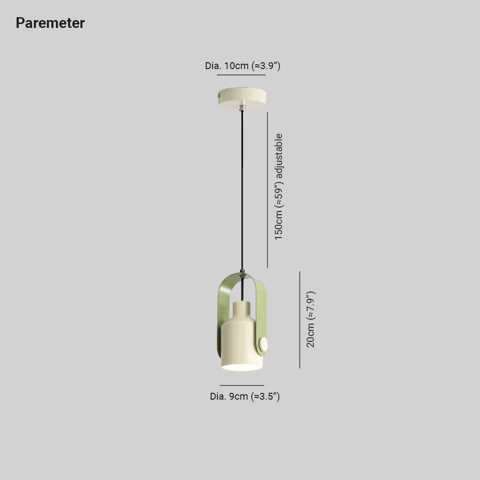 White Light Single Pendant For Bedroom Morandi Metal Ip20 Led Dimmable