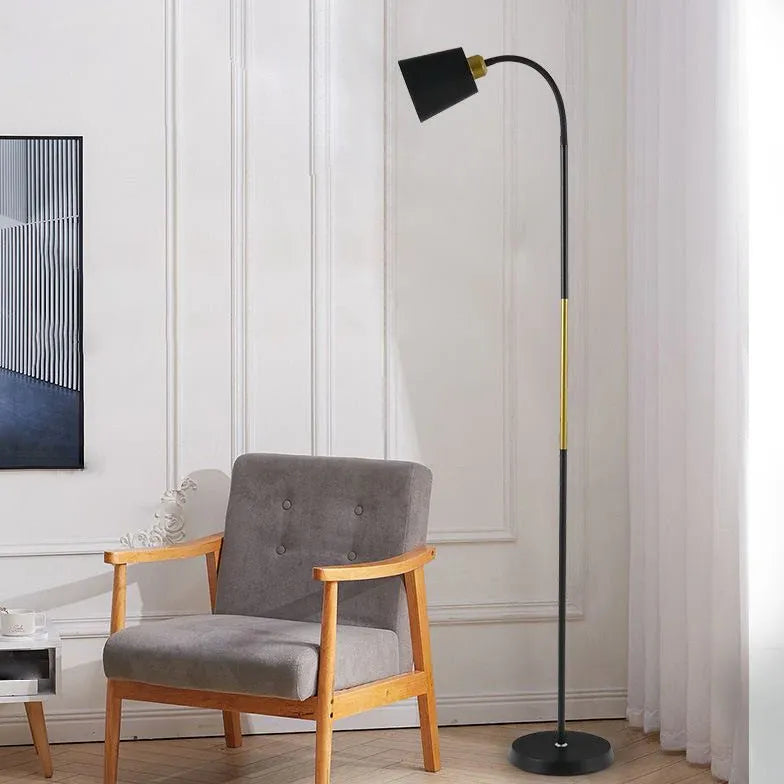 Black Floor Lamp For Bedroom Morandi Metal Plug