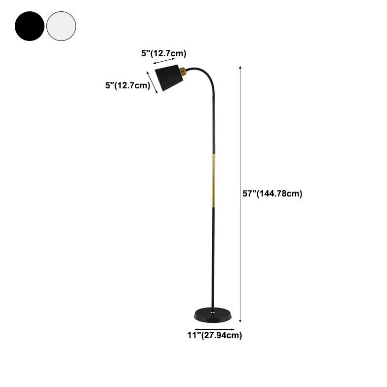 Black Floor Lamp For Bedroom Morandi Metal Plug